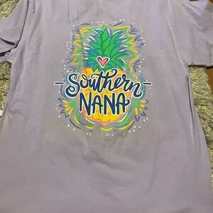 Southern Nana Pineapple Graphic Tee - Lavender